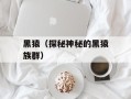 黑猿（探秘神秘的黑猿族群）