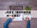 齐宣王（春秋时期齐国的一位君王）