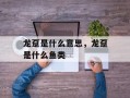 龙趸是什么意思，龙趸是什么鱼类