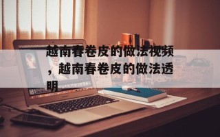 越南春卷皮的做法视频，越南春卷皮的做法透明