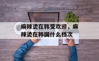 麻辣烫在韩受欢迎，麻辣烫在韩国什么档次