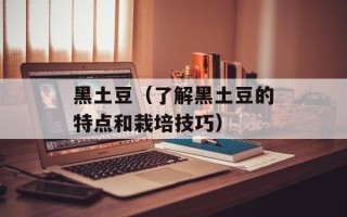 黑土豆（了解黑土豆的特点和栽培技巧）