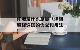 许诺是什么意思（详细解释许诺的含义和用法）