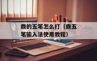 鼎的五笔怎么打（鼎五笔输入法使用教程）