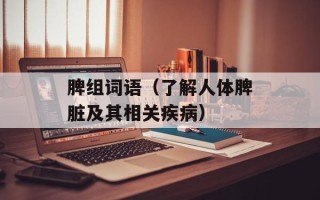 脾组词语（了解人体脾脏及其相关疾病）
