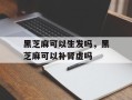 黑芝麻可以生发吗，黑芝麻可以补肾虚吗