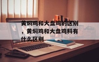 黄焖鸡和大盘鸡的区别，黄焖鸡和大盘鸡料有什么区别