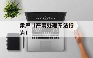肃严（严肃处理不法行为）