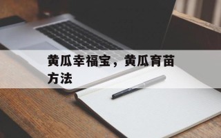 黄瓜幸福宝，黄瓜育苗方法