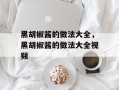 黑胡椒酱的做法大全，黑胡椒酱的做法大全视频