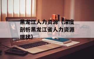 黑龙江人力资源（深度剖析黑龙江省人力资源现状）