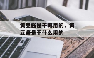 黄豆酱是干嘛用的，黄豆酱是干什么用的