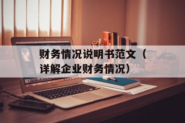 财务情况说明书范文（详解企业财务情况）-第1张图片-